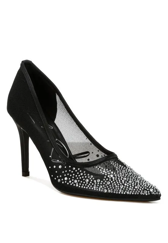 Rhinestone Stiletto Pumps