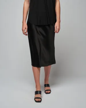 robbi silk skirt - jet
