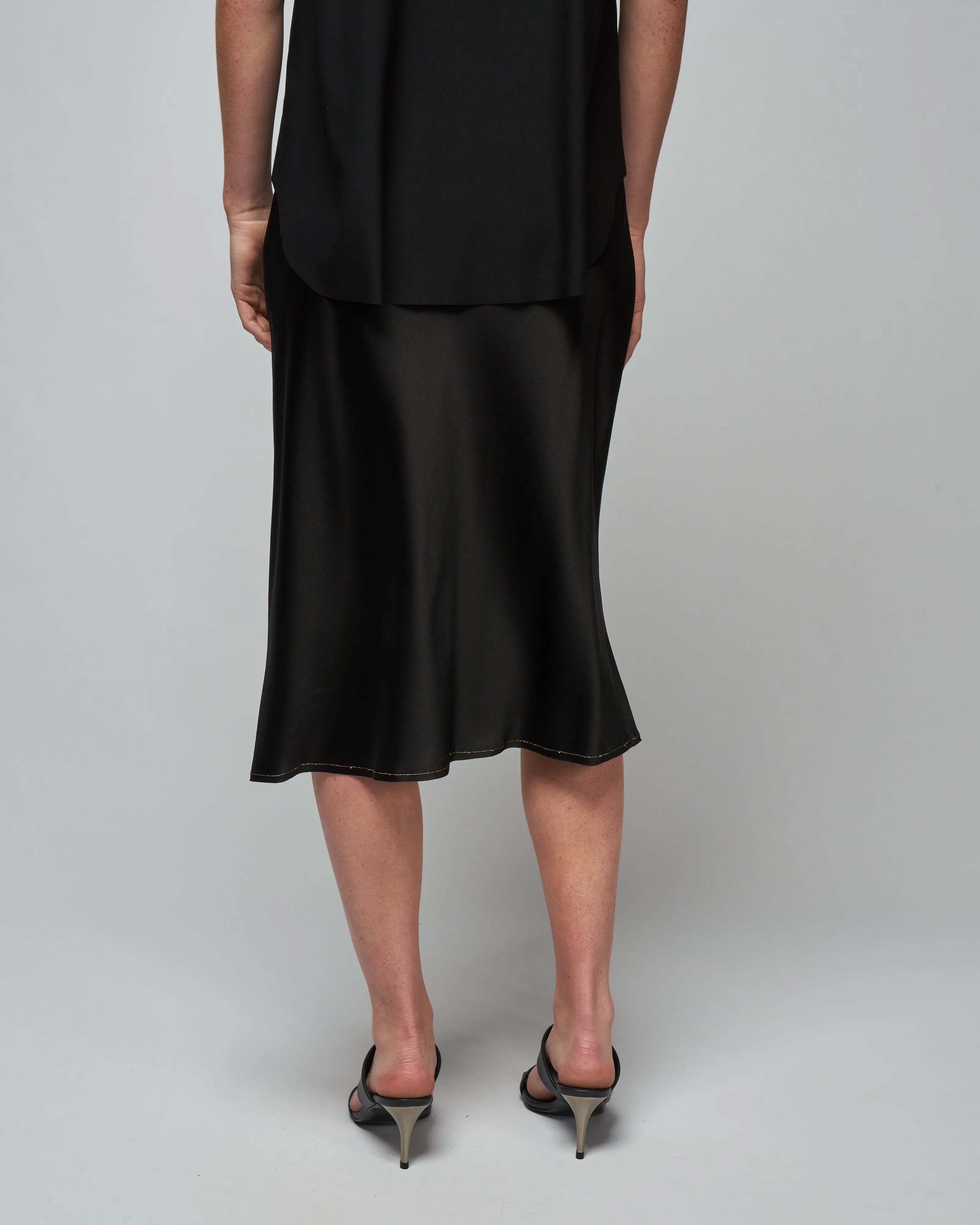 robbi silk skirt - jet