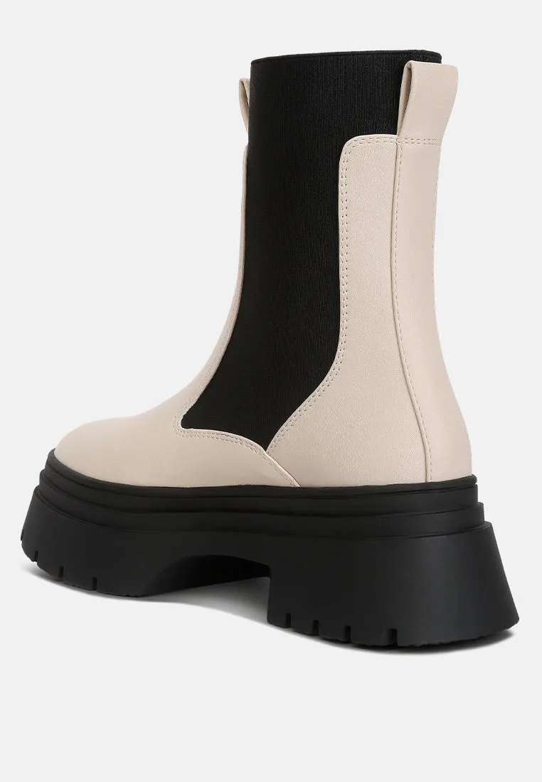 Ronin High Top Chunky Chelsea Boots By Ruw