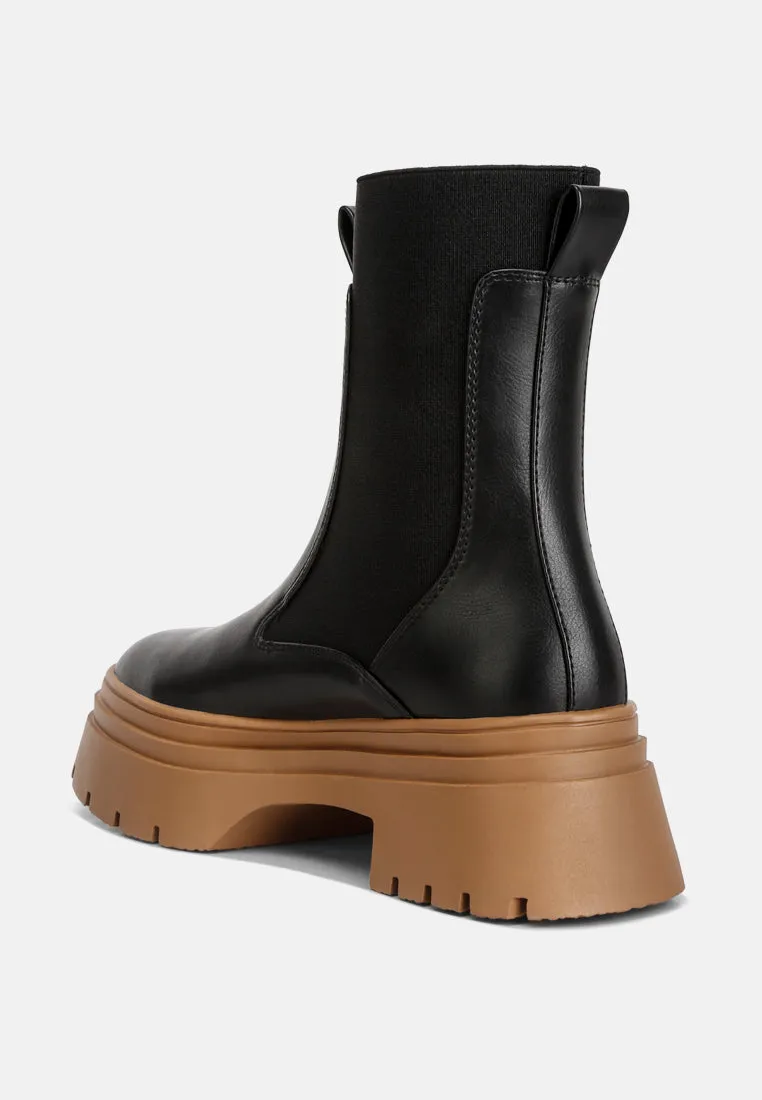 Ronin High Top Chunky Chelsea Boots By Ruw
