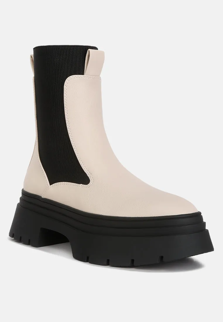 Ronin High Top Chunky Chelsea Boots By Ruw