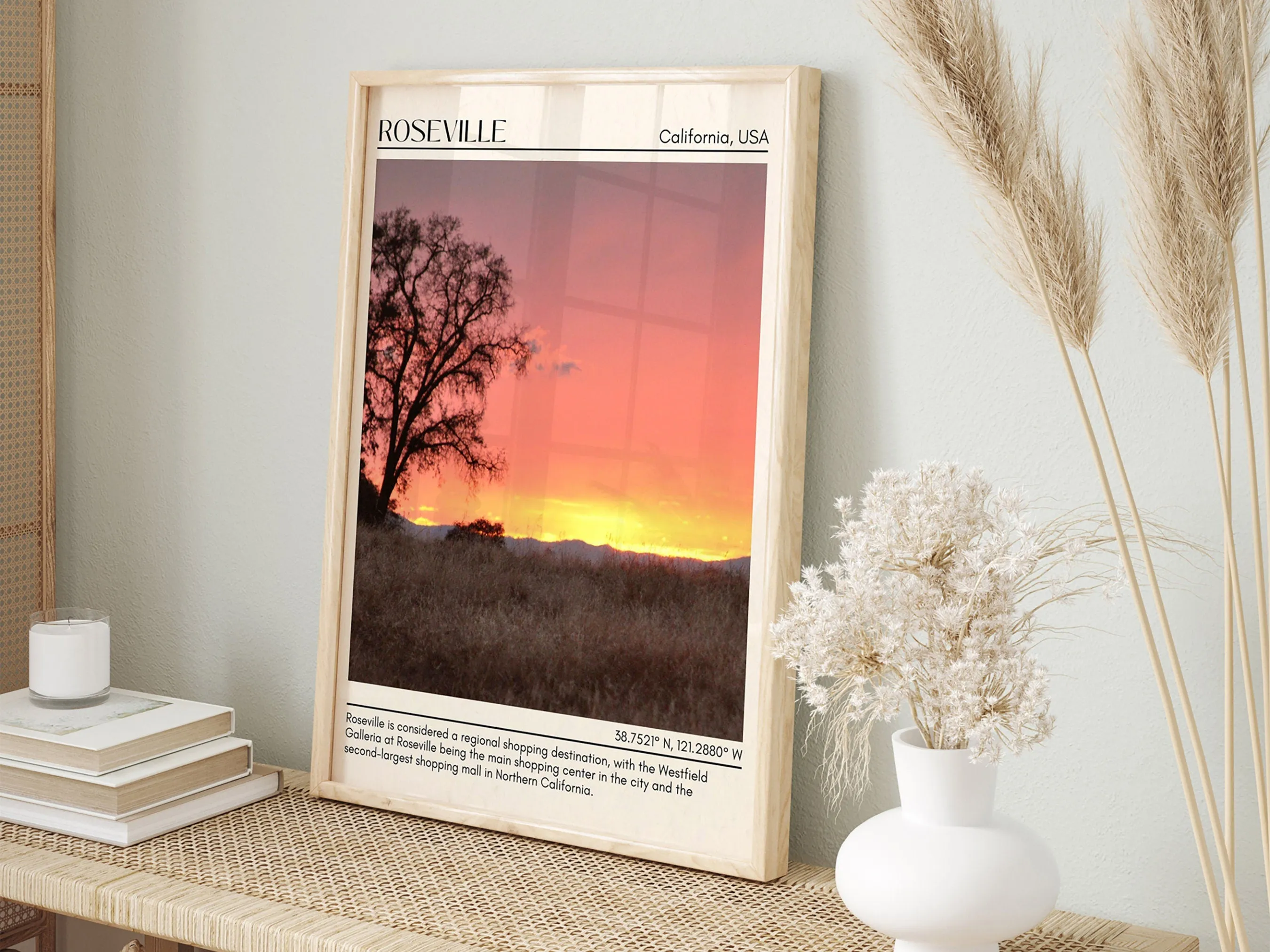 Roseville Minimal Wall Art, California, USA