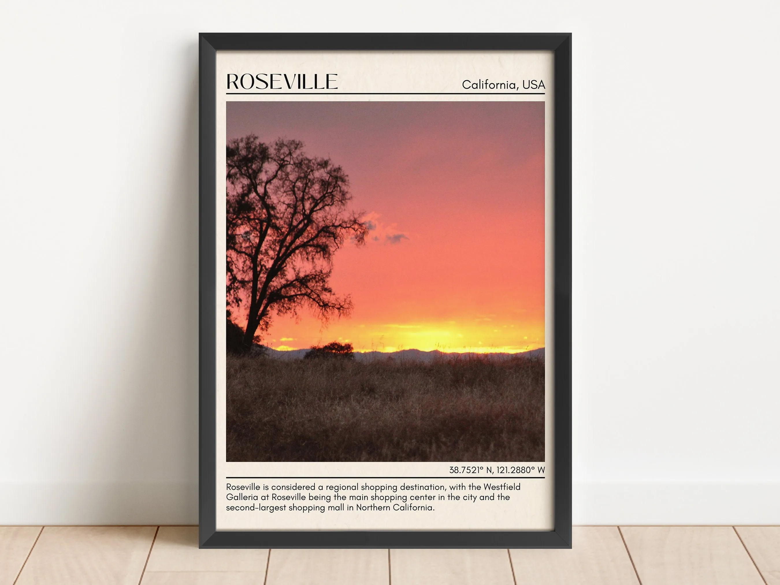 Roseville Minimal Wall Art, California, USA
