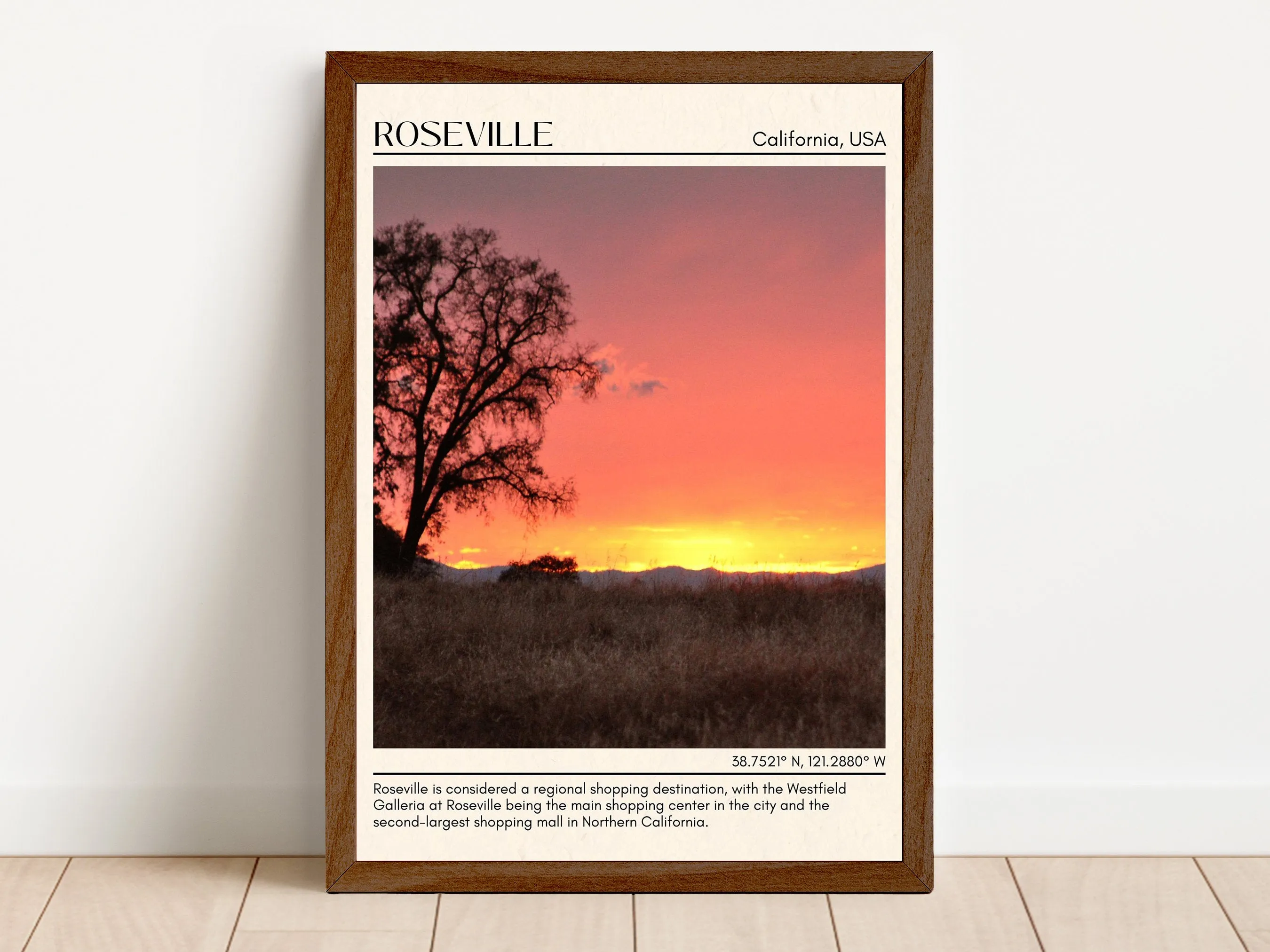 Roseville Minimal Wall Art, California, USA