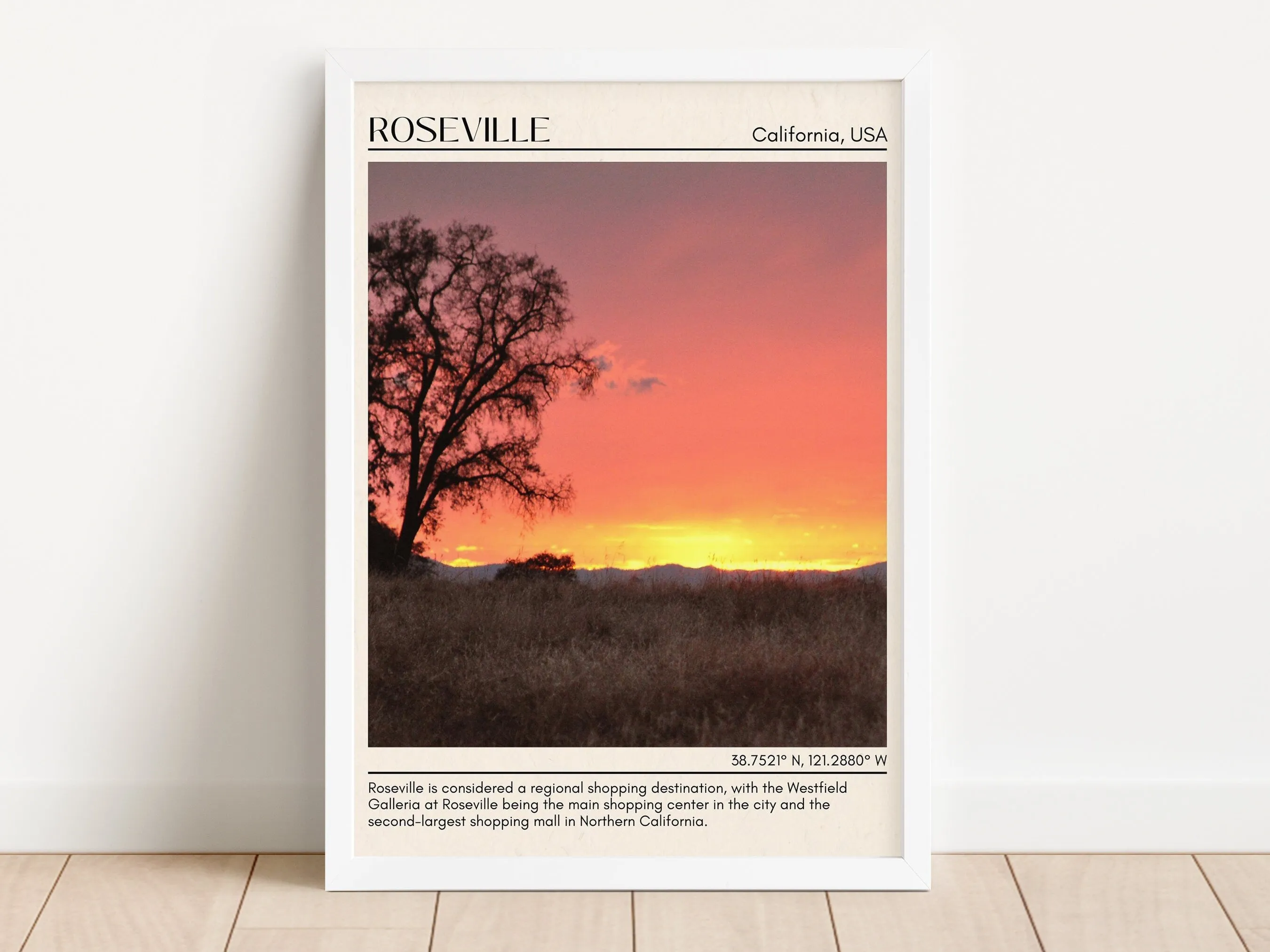 Roseville Minimal Wall Art, California, USA