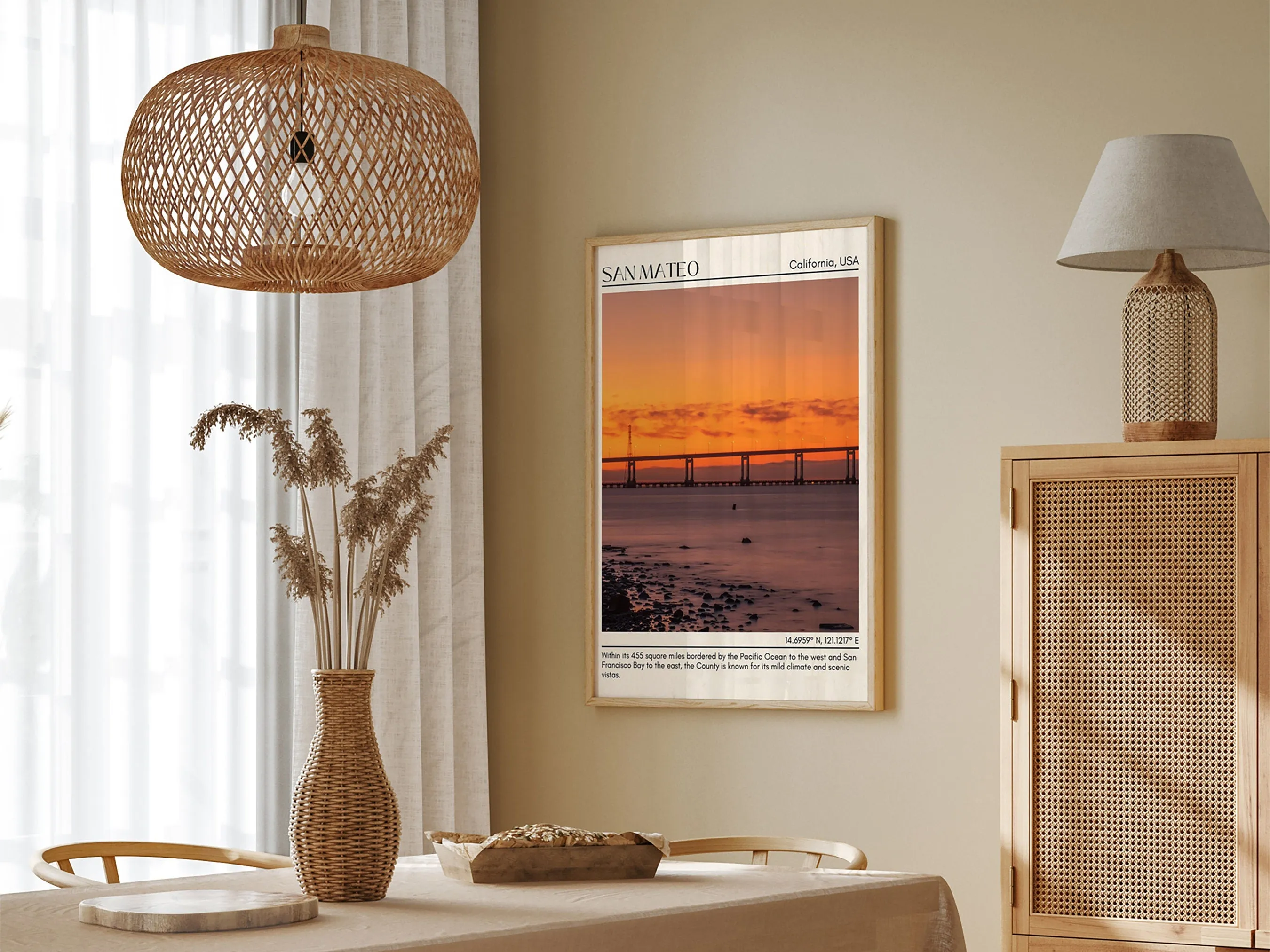 San Mateo Minimal Wall Art, California, USA