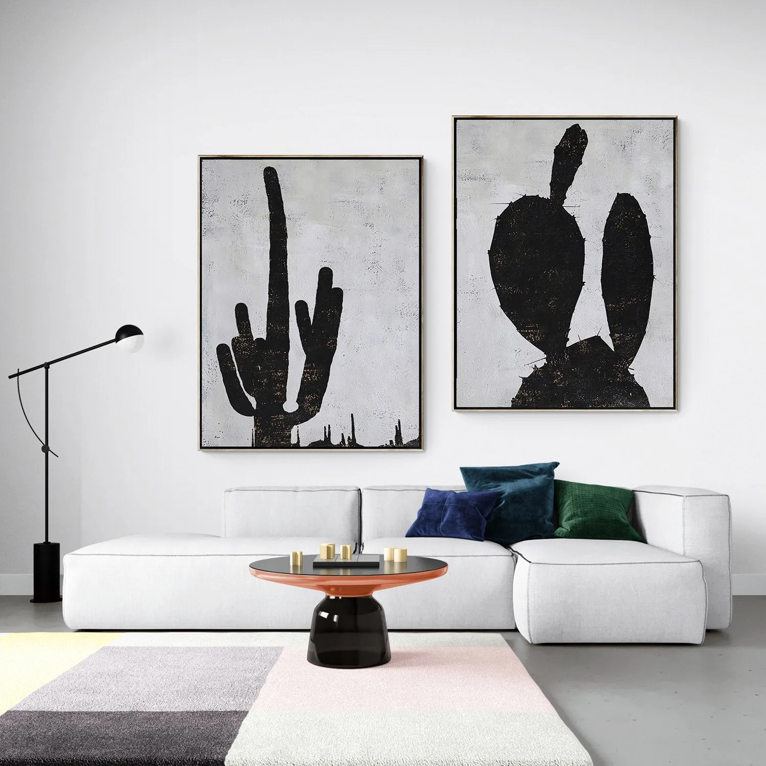 Set of 2 Abstract Succulent Painting P111
