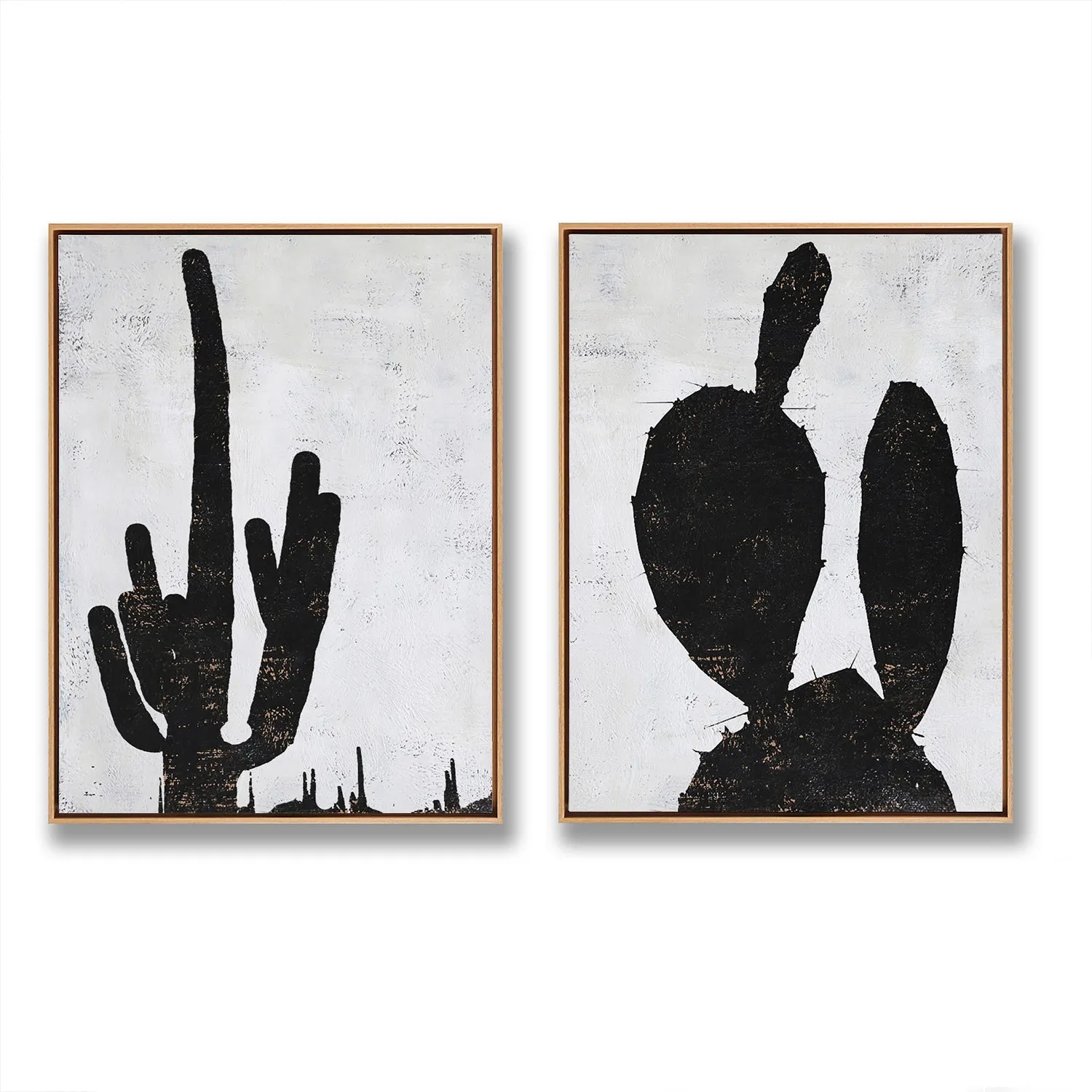 Set of 2 Abstract Succulent Painting P111