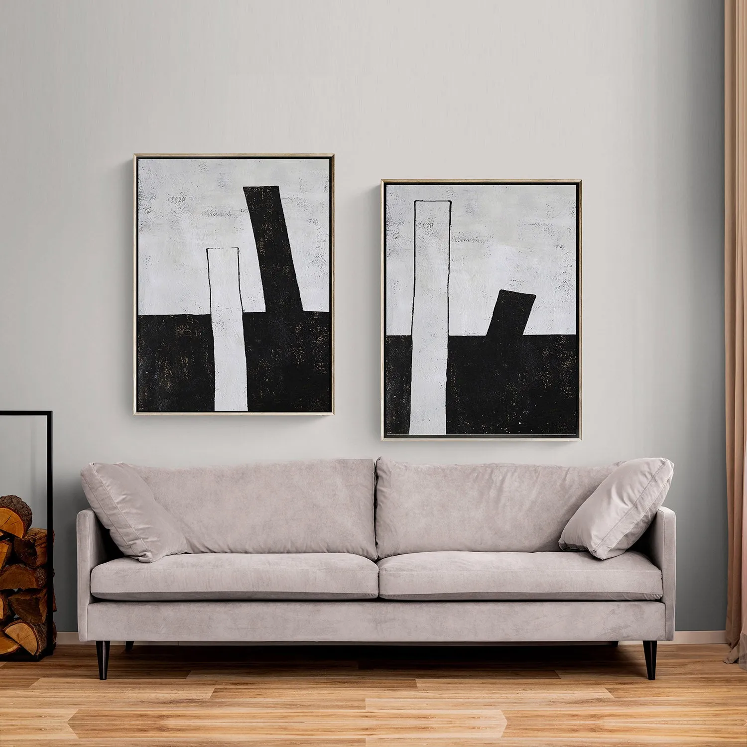 Set of 2 Geometric Painting P51