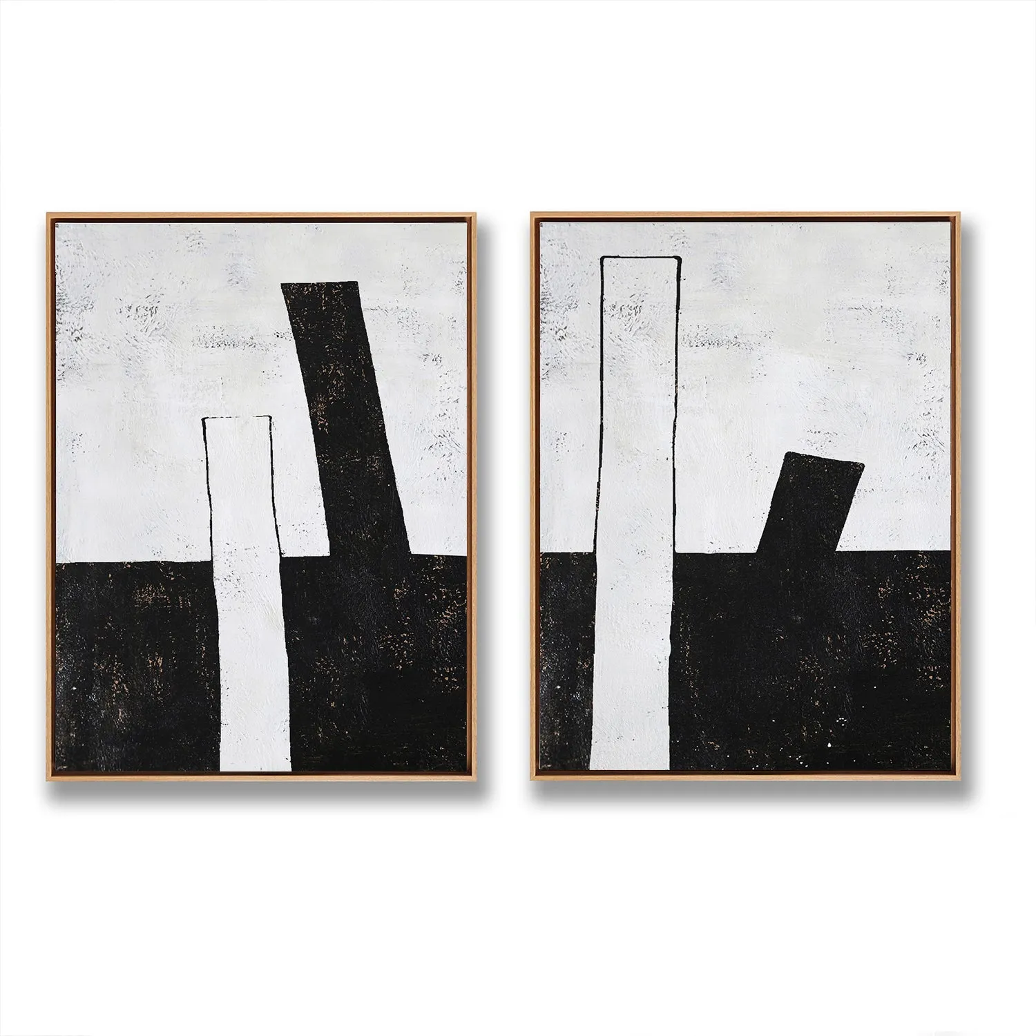 Set of 2 Geometric Painting P51