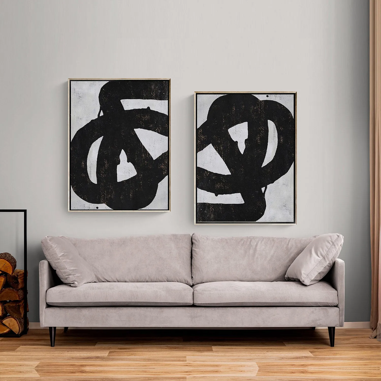 Set of 2 Minimal Geometric Art P19