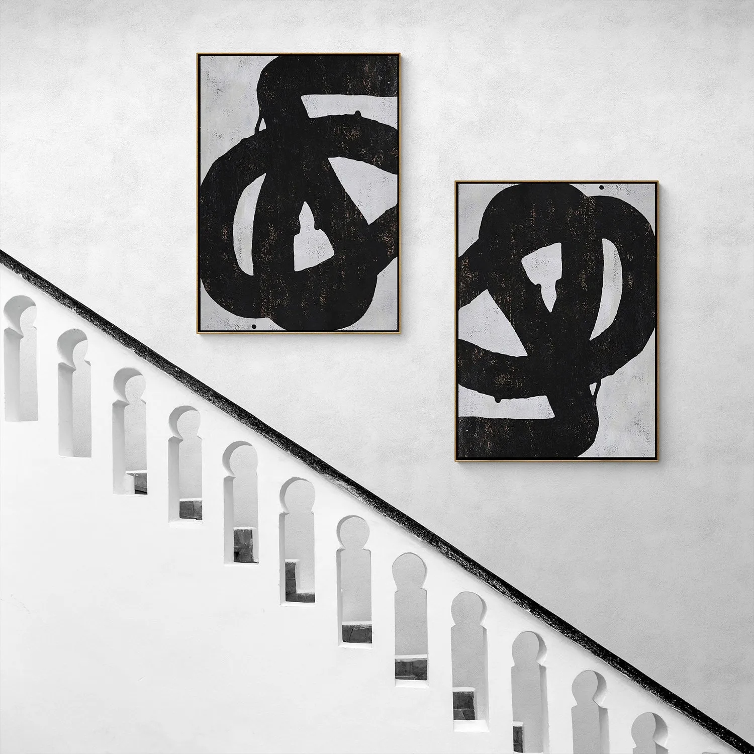 Set of 2 Minimal Geometric Art P19