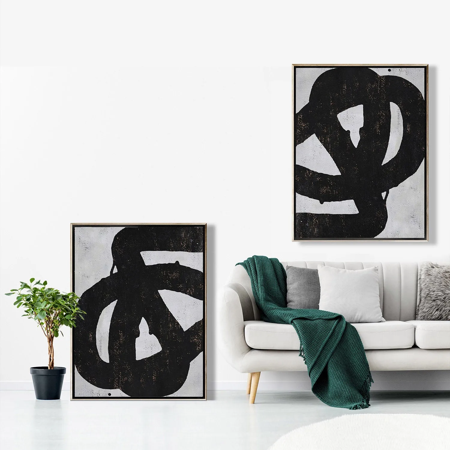 Set of 2 Minimal Geometric Art P19