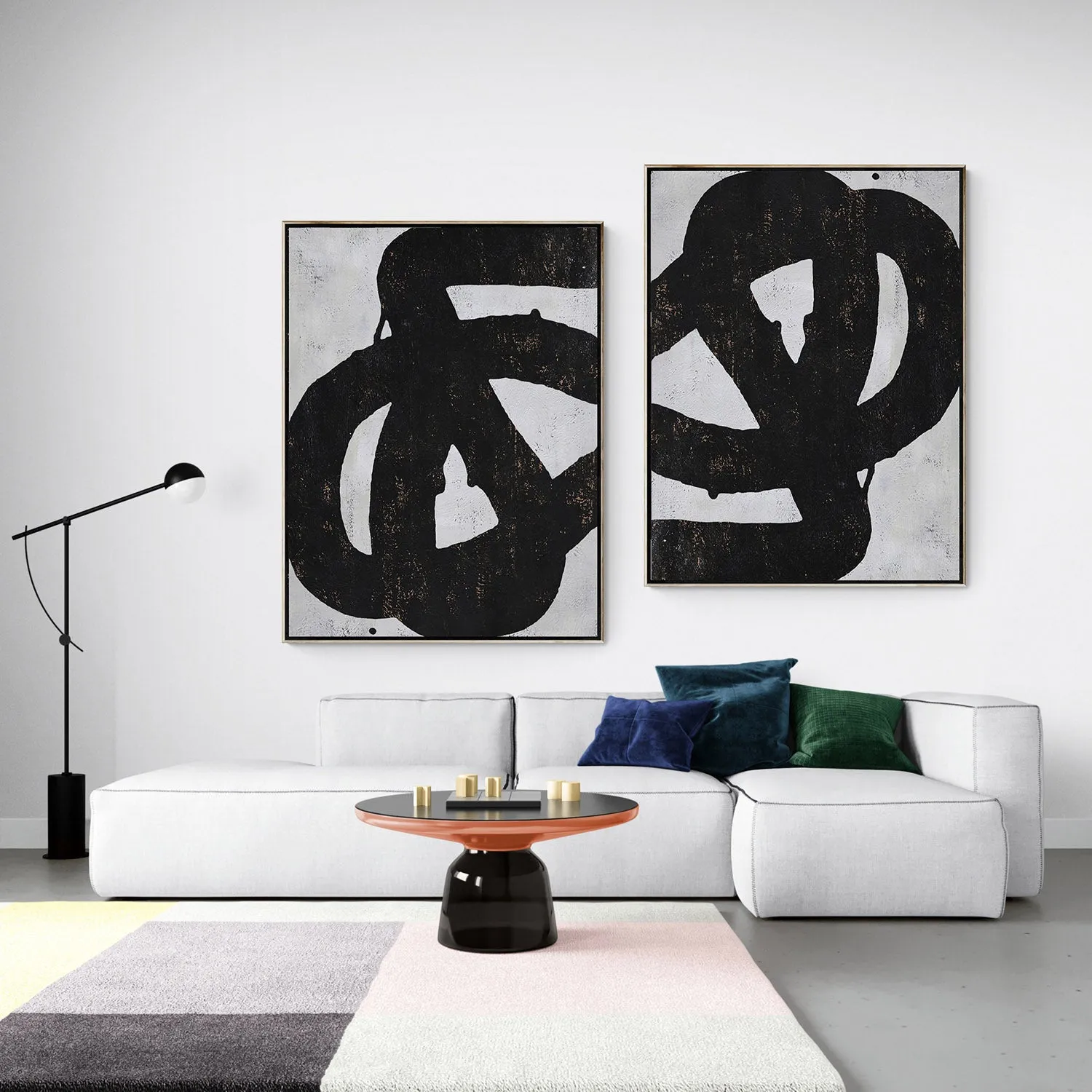 Set of 2 Minimal Geometric Art P19