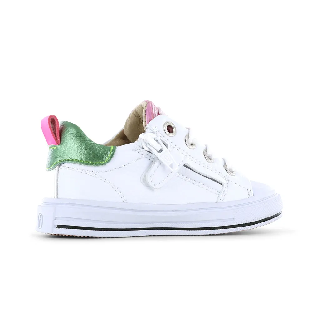 Shoesme Omero White, Pink & Green Trainer Shoe ON24S251-A
