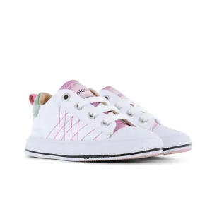 Shoesme Omero White, Pink & Green Trainer Shoe ON24S251-A