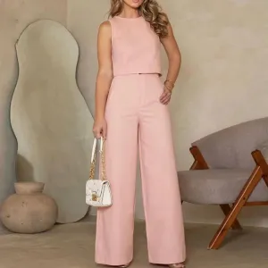 Sleek Essence Two-Piece Pant Set