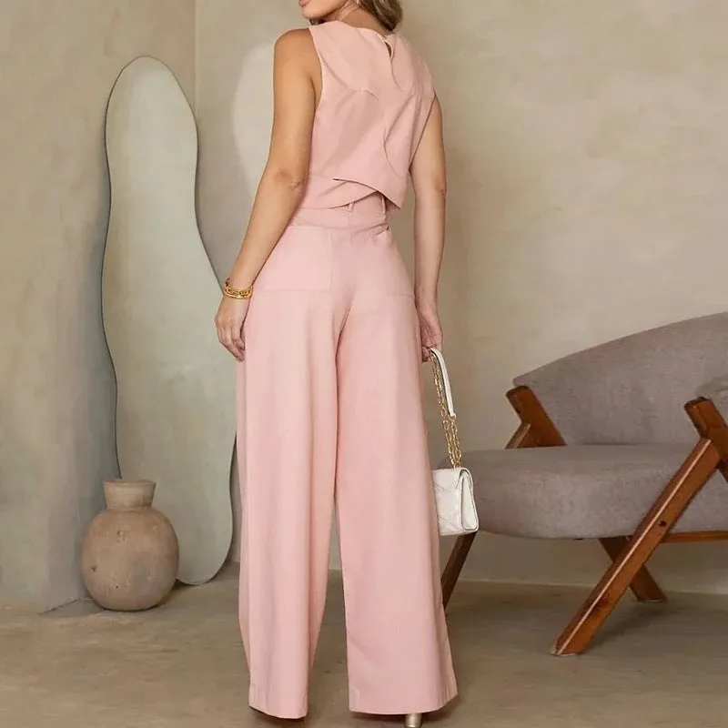 Sleek Essence Two-Piece Pant Set