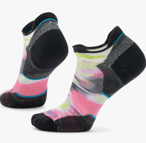 Smartwool Women's Run Targeted Cushion Brushed Print Low Ankle Socks Large