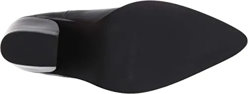 STEVEN by Steve Madden Women's GAIL Ankle Boot, Black Leather, 6.5 M US