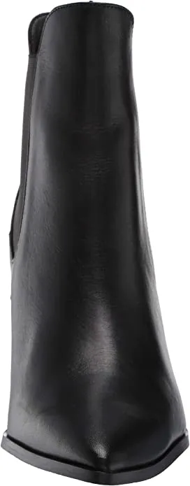 STEVEN by Steve Madden Women's GAIL Ankle Boot, Black Leather, 6.5 M US