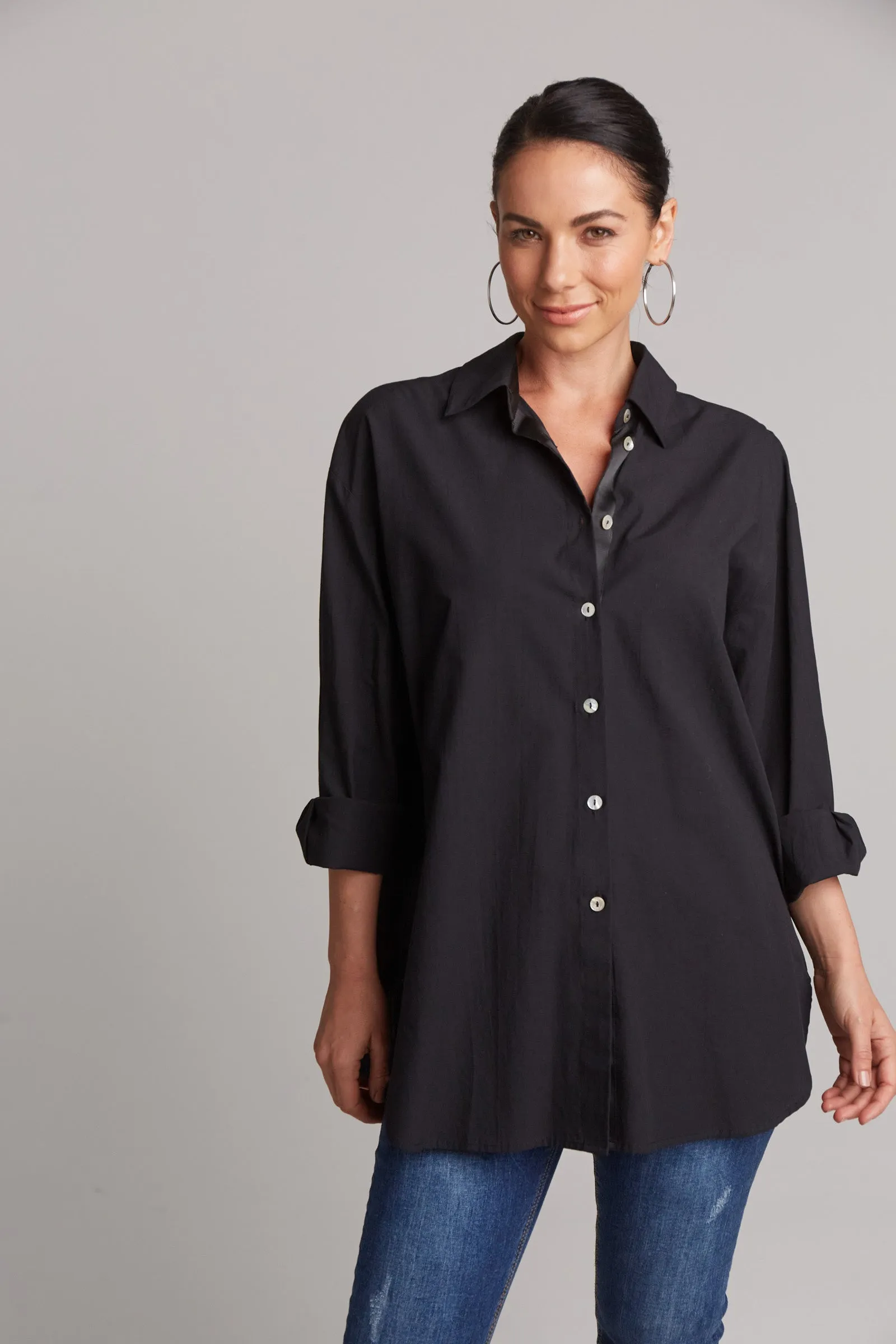 STUDIO OVERSIZED SHIRT EBONY