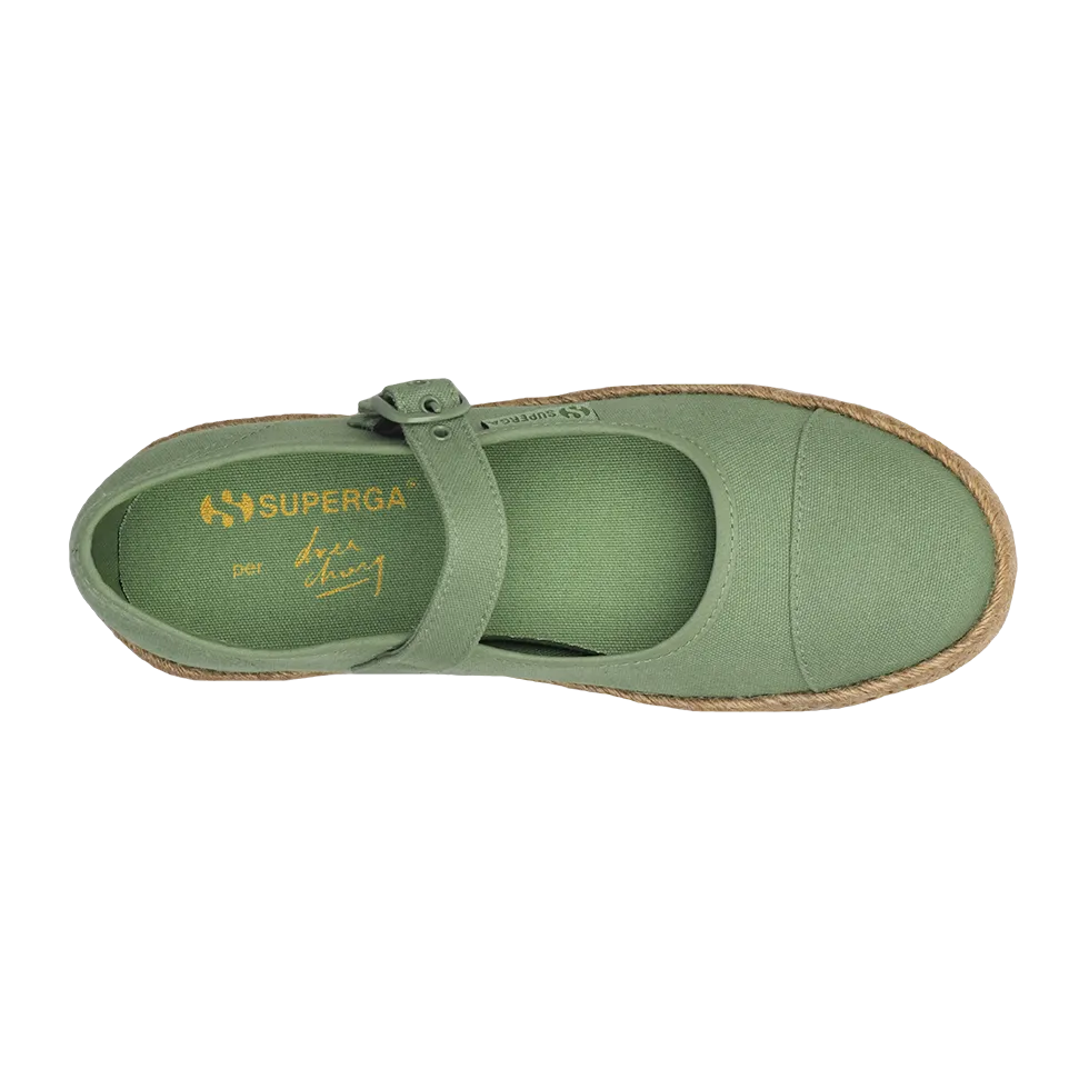 Superga x Drea Chong 2601 Mary Jane Green Safari