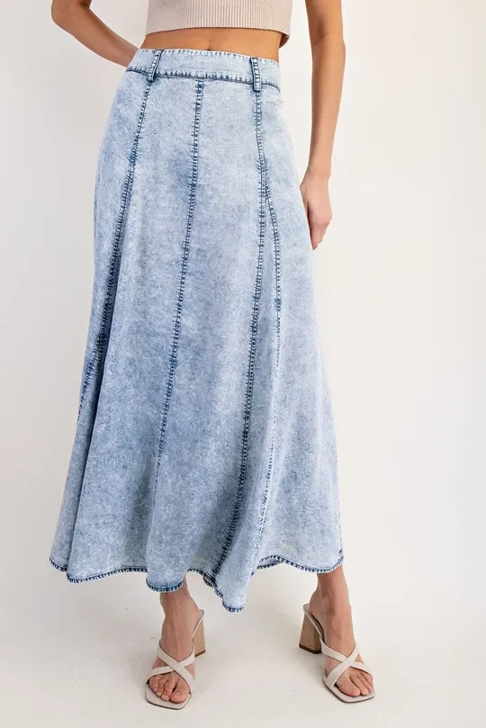 The Vintage Wash Denim Maxi