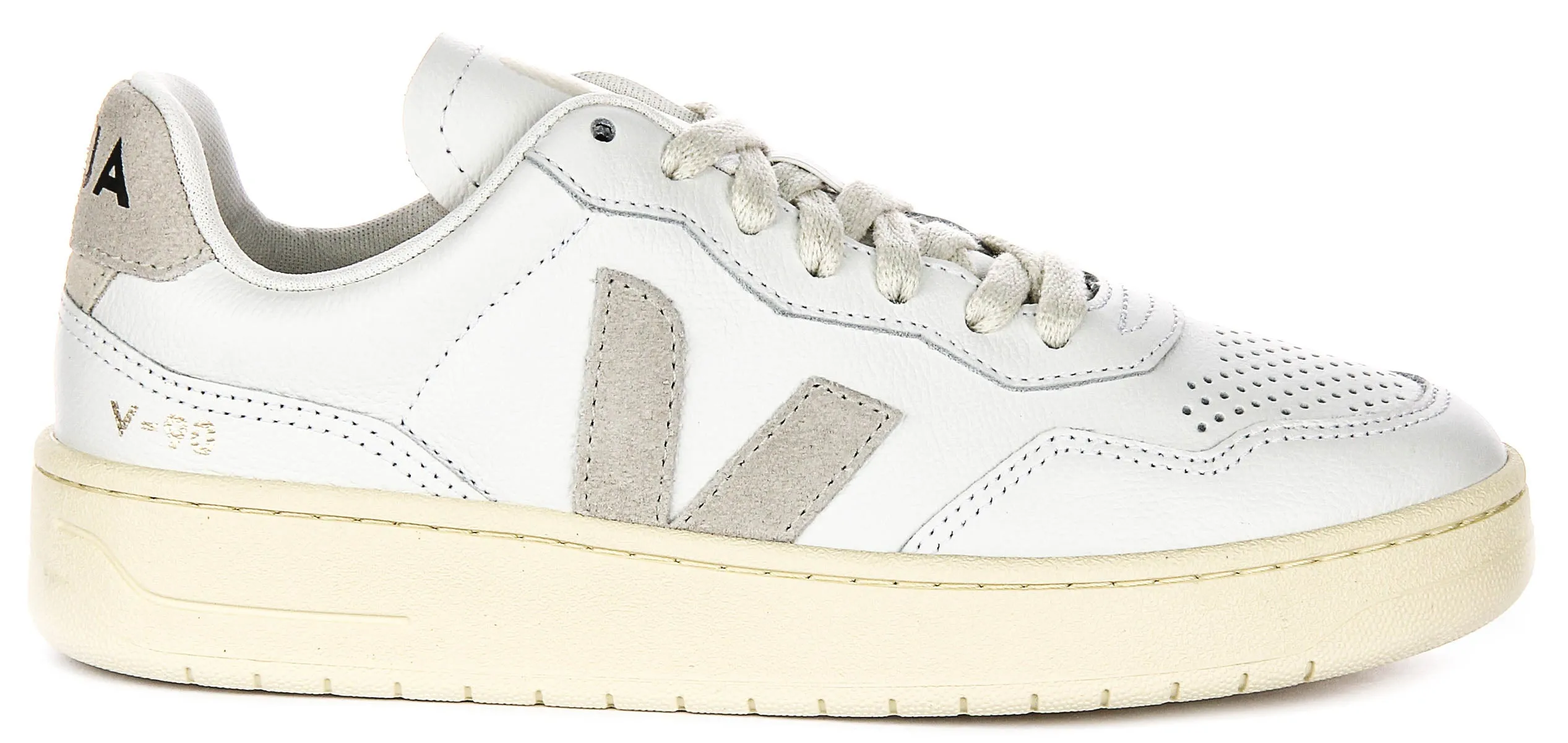 Veja V-90 O. T. Leather In White For Women
