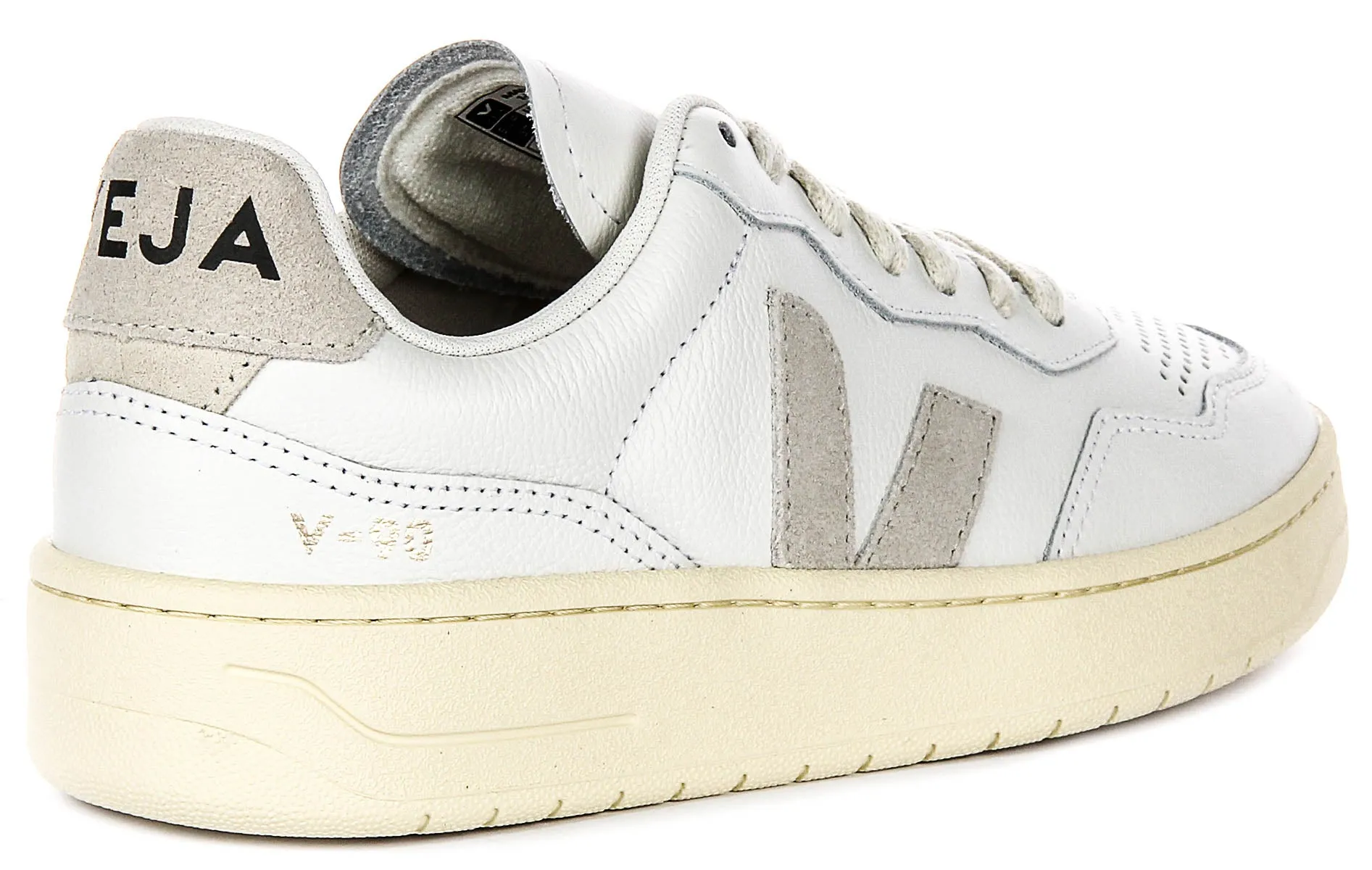 Veja V-90 O. T. Leather In White For Women