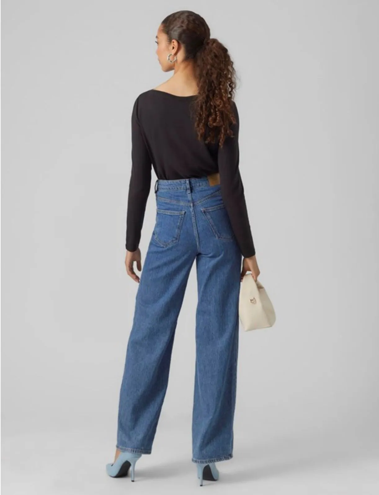 Vero Moda Black Boat Neck Top