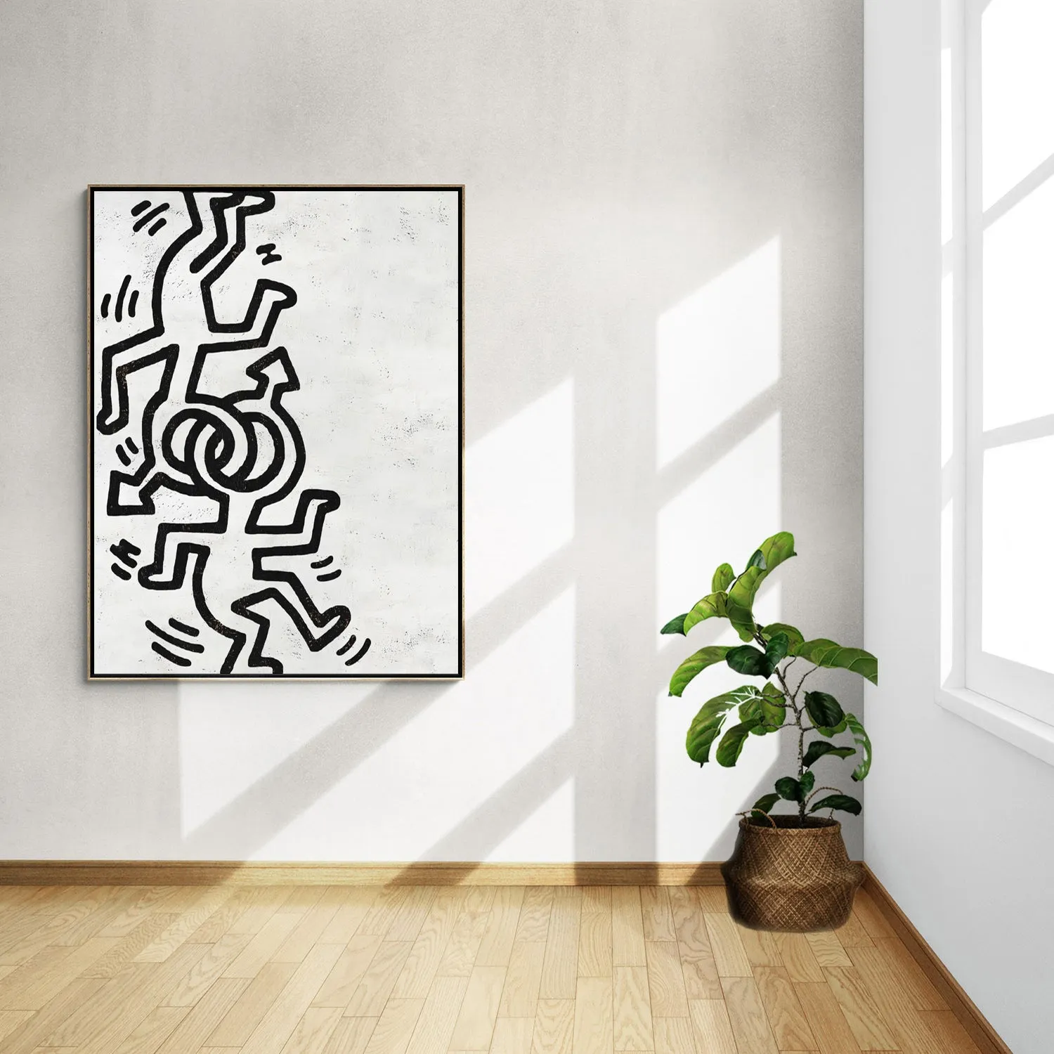 Vertical Abstract Dancing Man Painting H308V