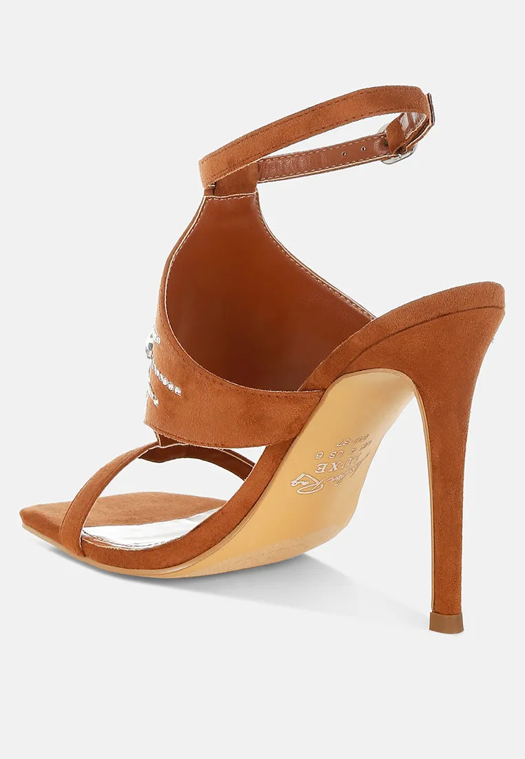 Warda Jeweled Shiny Stiletto Heels