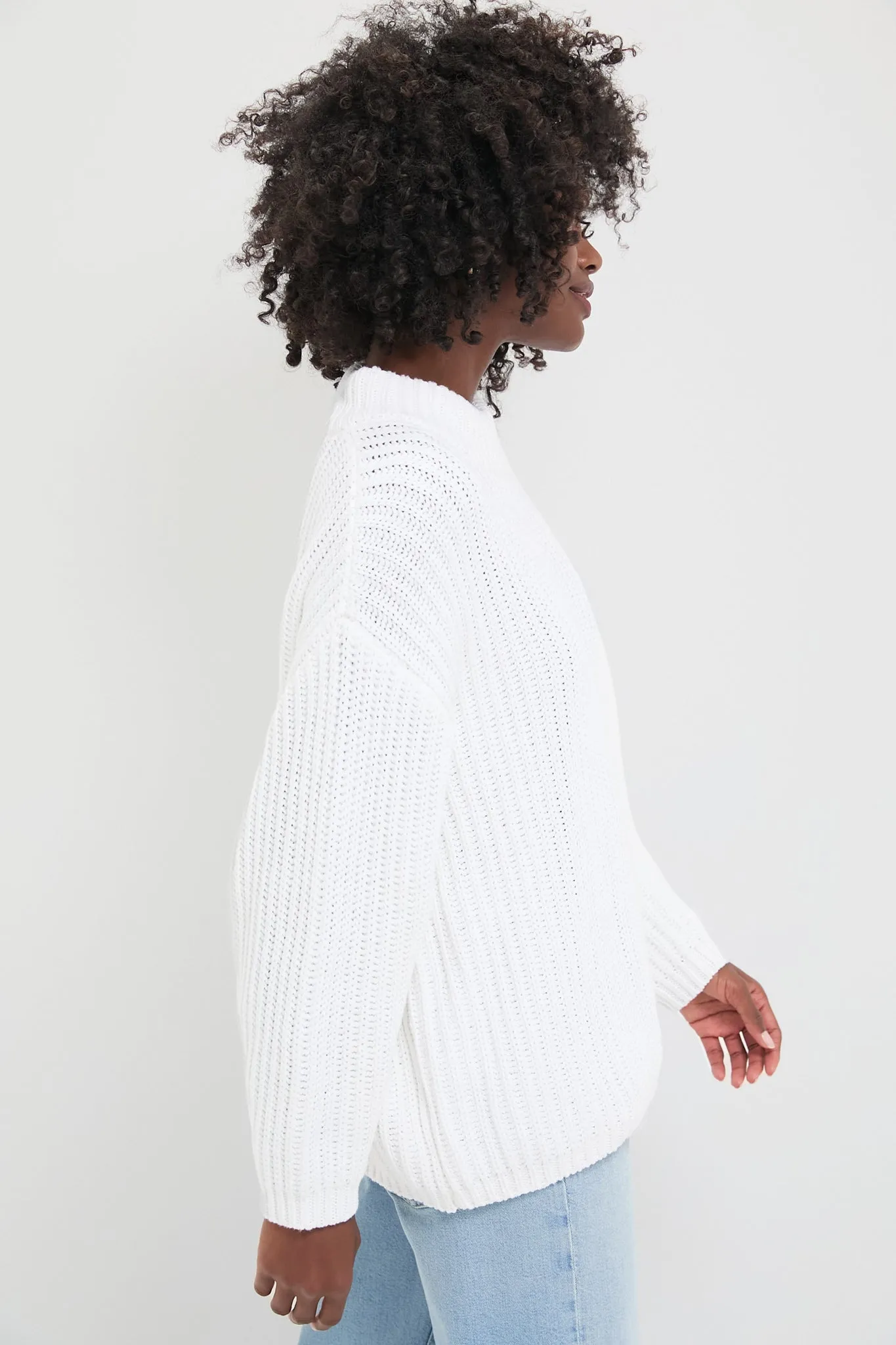 White Cotton Casper Sweater