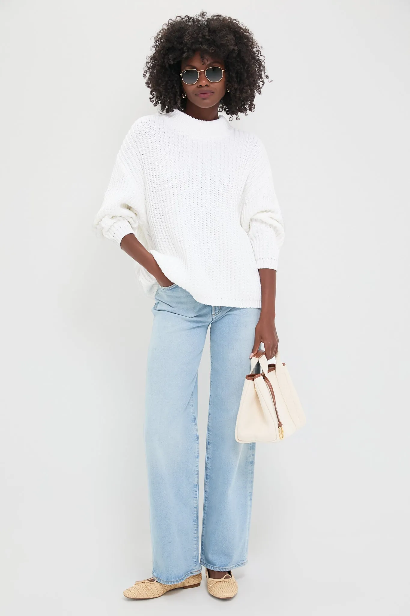 White Cotton Casper Sweater