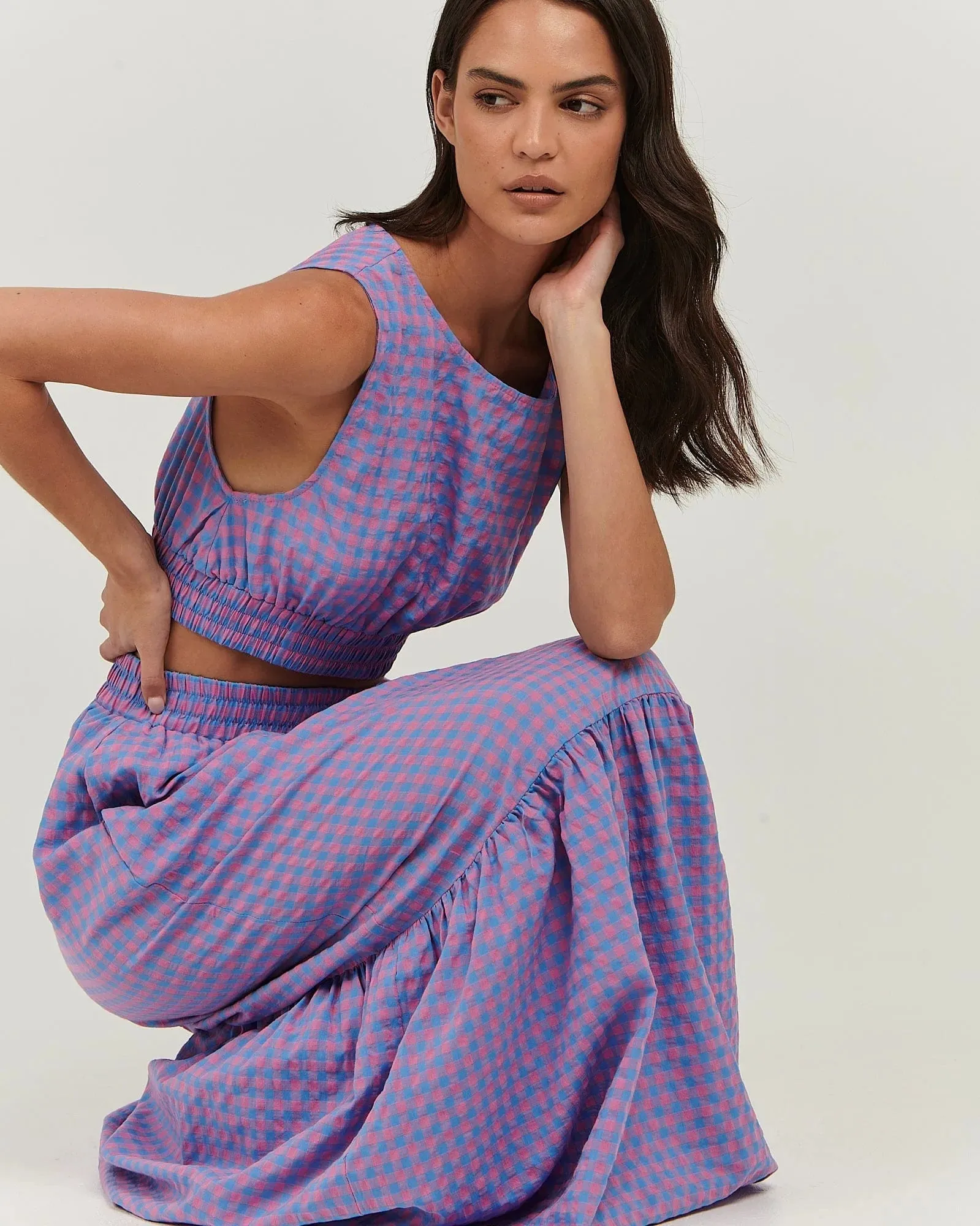 Whitney Maxi Skirt Gingham