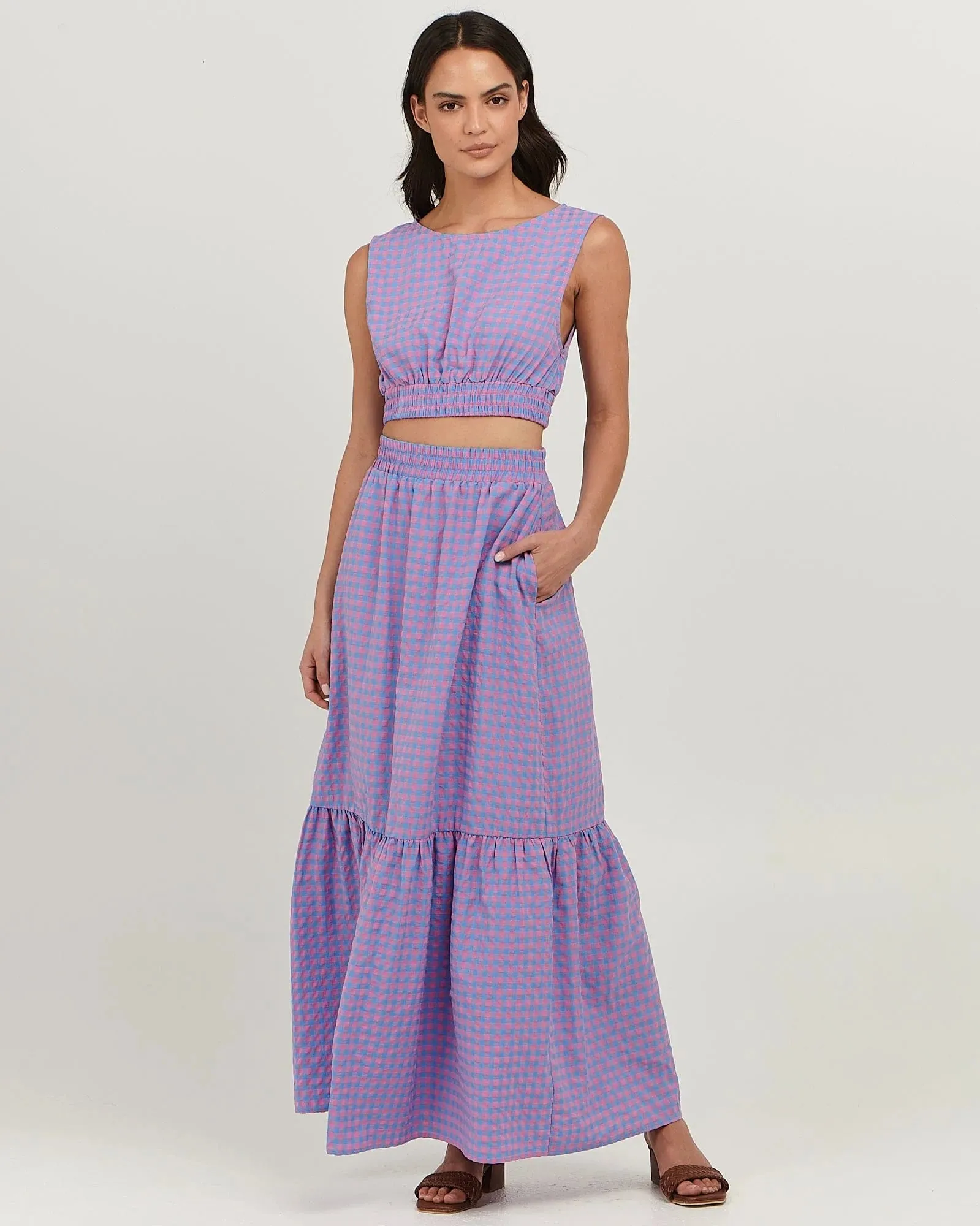 Whitney Maxi Skirt Gingham