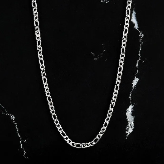 Wing & Chain Necklace Set - Silver