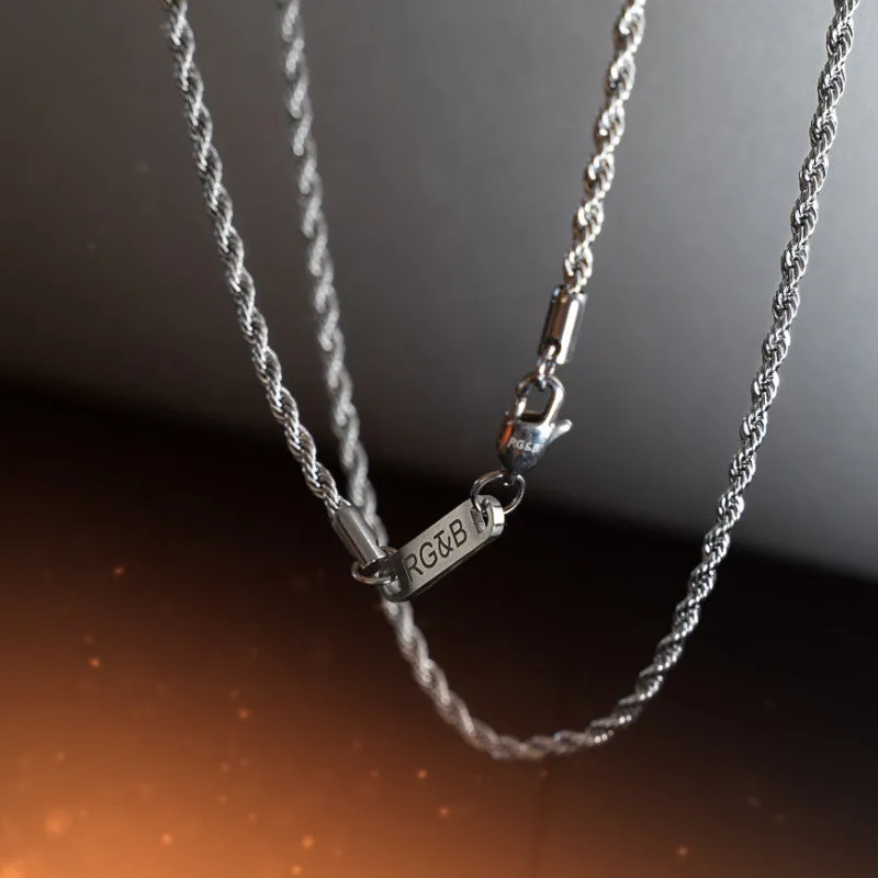 Wing & Chain Necklace Set - Silver