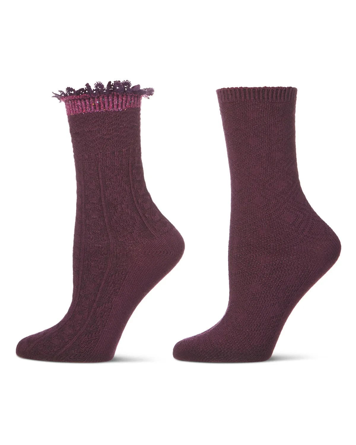 Women's 2 Pair Pack Diamond Trail Crew Socks